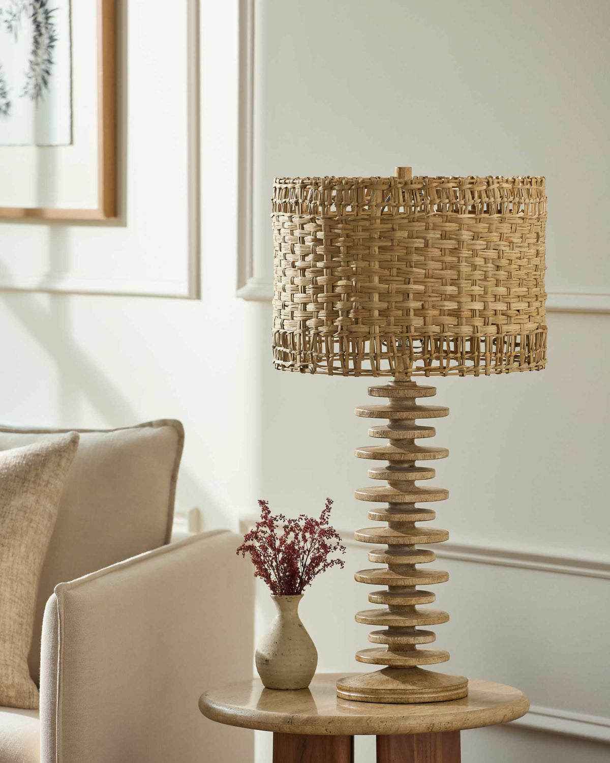 Mustard Traditional Table Lamp for bedside or console tables