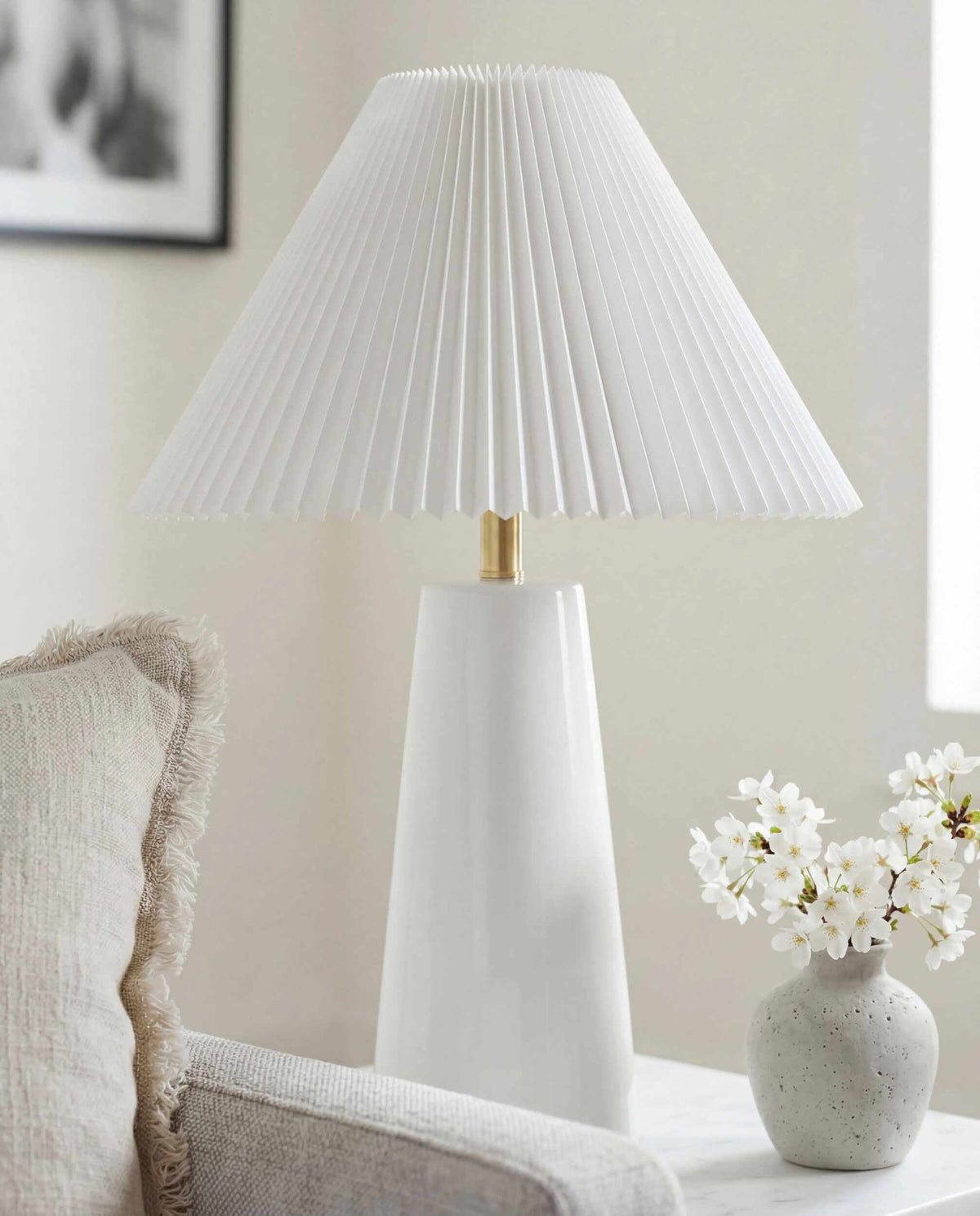 Dark Gray Traditional Table Lamp for bedside or console tables